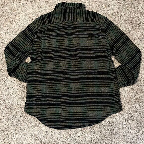 Levi's LVC Stripe Pattern Shirt Size Large Short Horn Western Wear Sanforized Vt - Picture 3 of 7